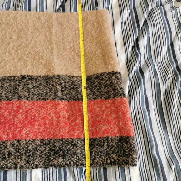 Red Black and Tan Tartan Plaid Fuzzy Soft Scarf Wrap - Picture 7 of 7